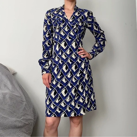 Sans Noblesse | Dresses | Electric Blue Wrap Dress | Poshmark
